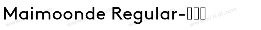 Maimoonde Regular字体转换